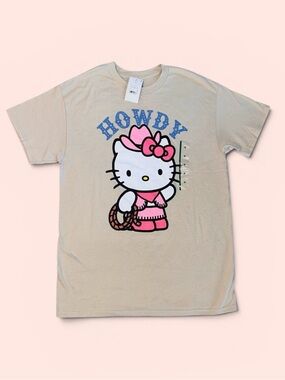 Sanrio Cream Hello Kitty Howdy T-Shirt